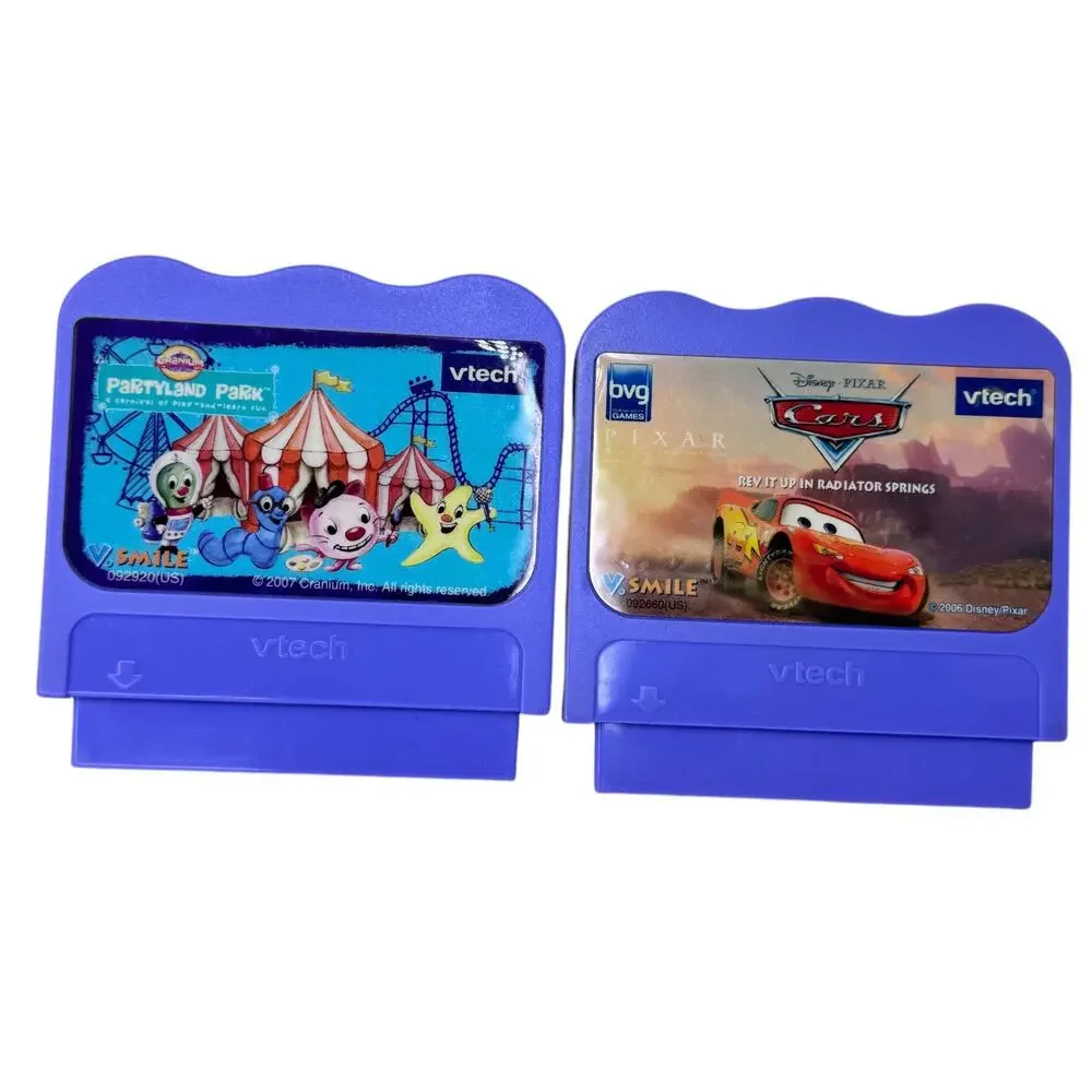 Vtech Vsmile Cars Rev It Up In Radator Spring & Cranium Partyland Park Cartridge